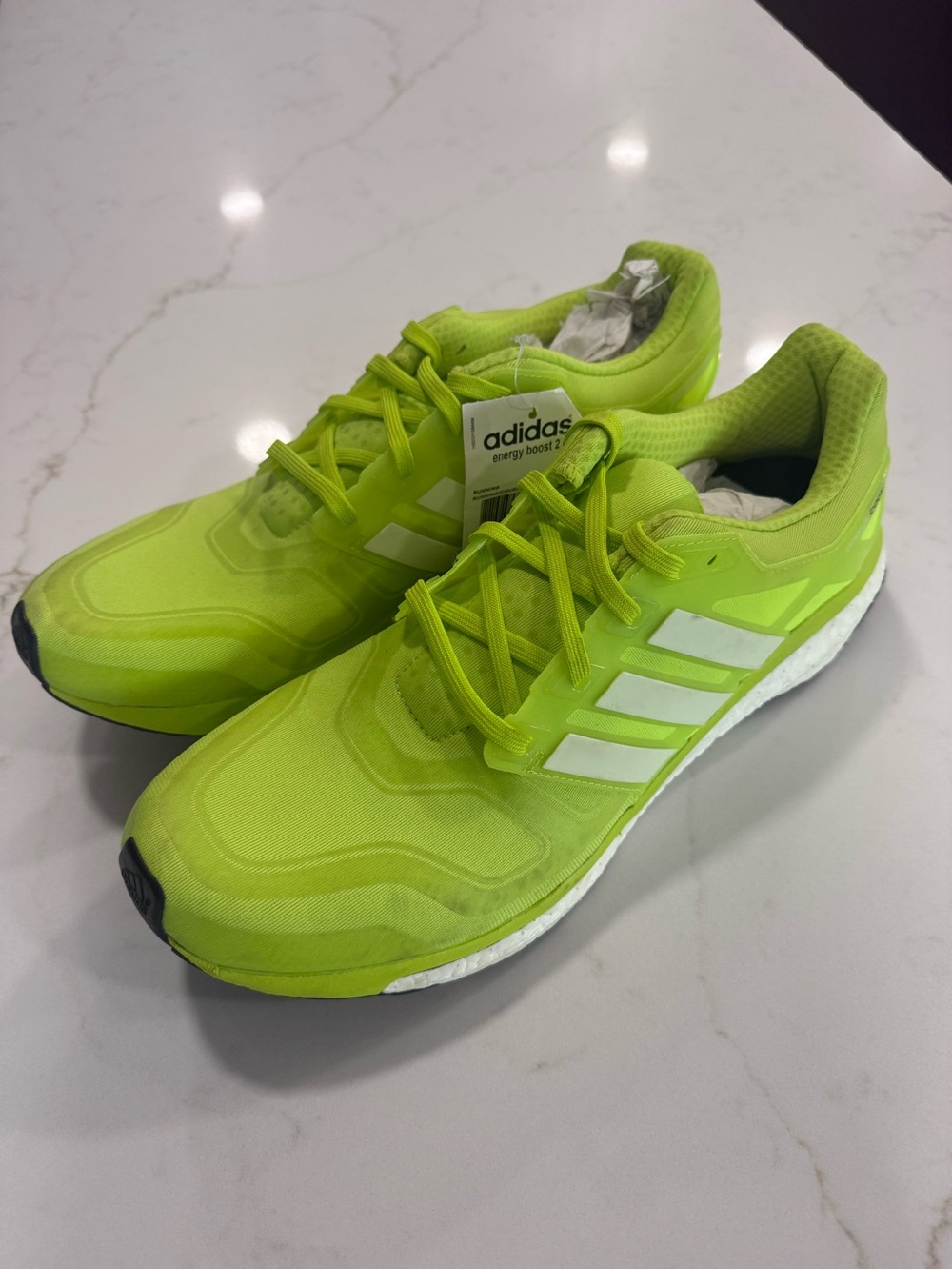 adidas Men’s Energy Boost Running Shoes - Neon Yellow Green